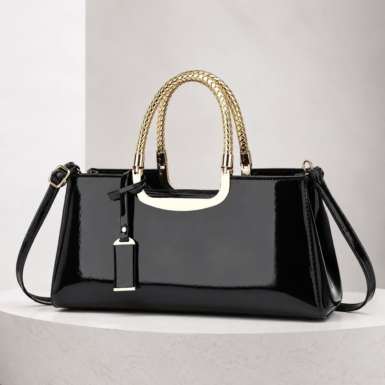 Madison Patent Leather Handbag