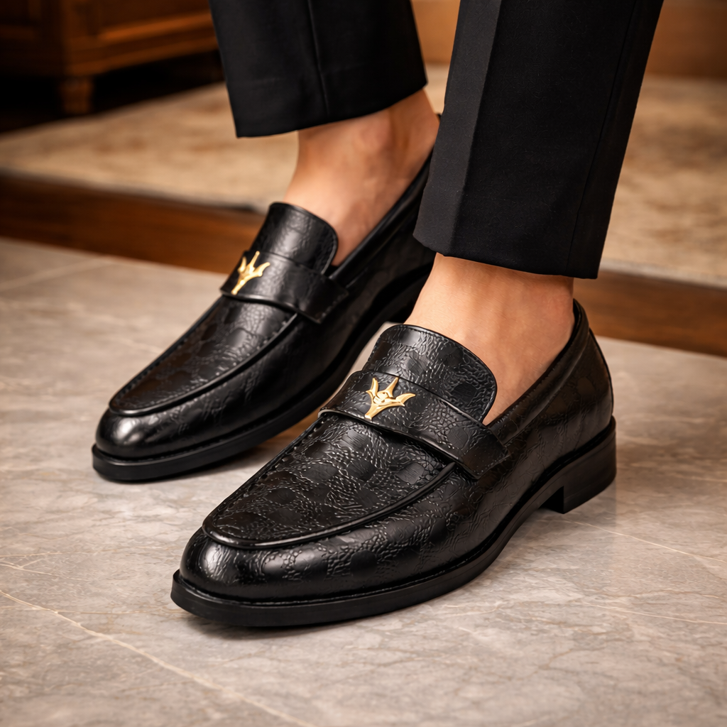 Gianni Crest Leather Loafer