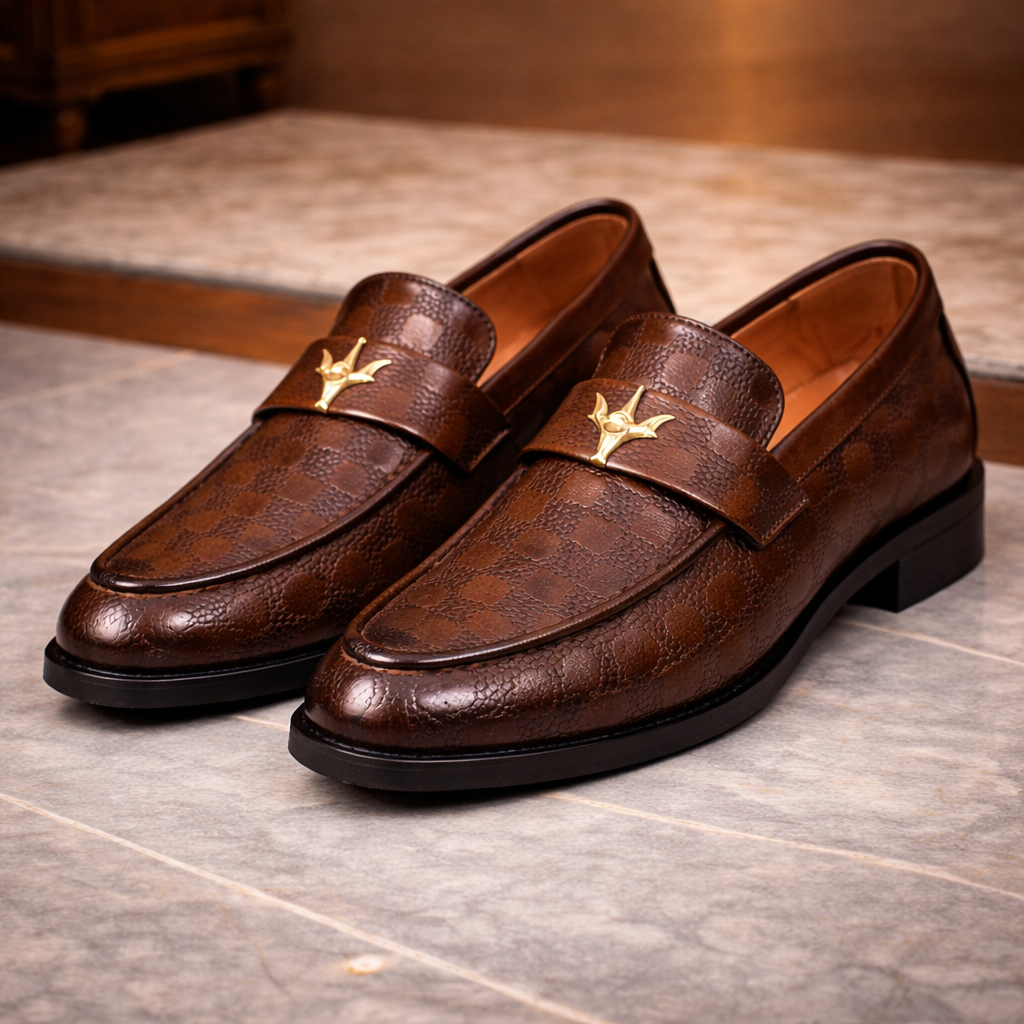 Gianni Crest Leather Loafer