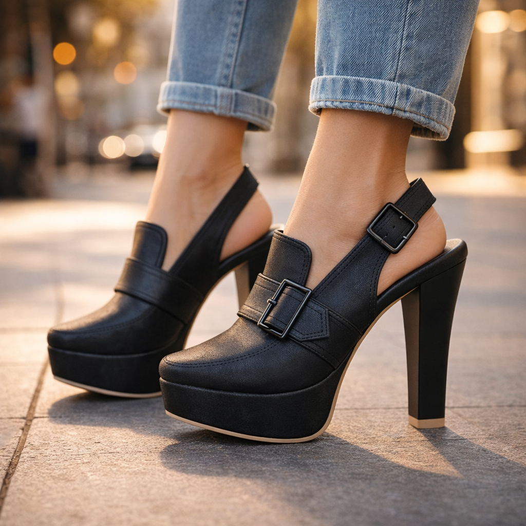 Monaco Platform Slingback Heels