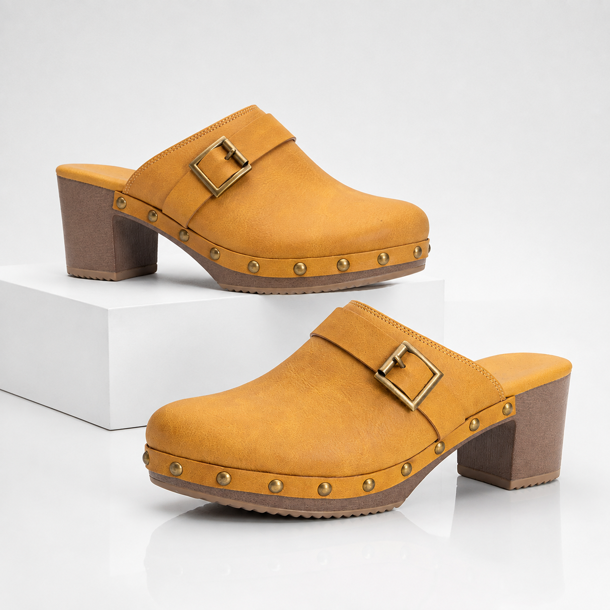 The Marlow Clog — Block Heel Mule