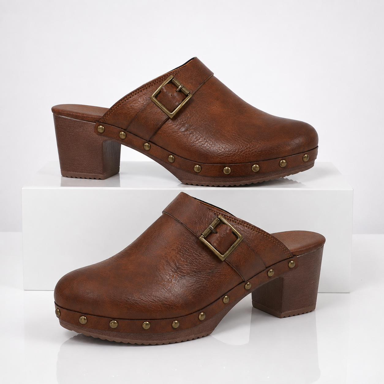 The Marlow Clog — Block Heel Mule