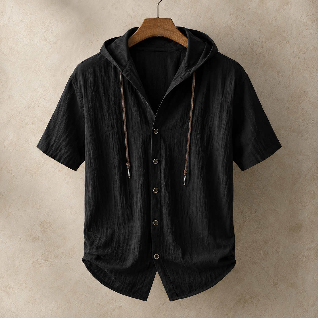 Luca Hooded Linen Shirt