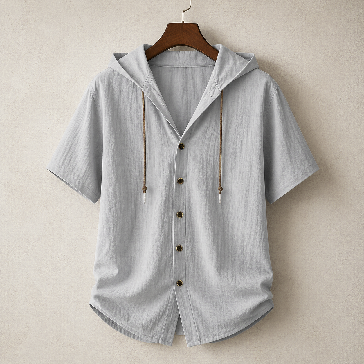 Luca Hooded Linen Shirt