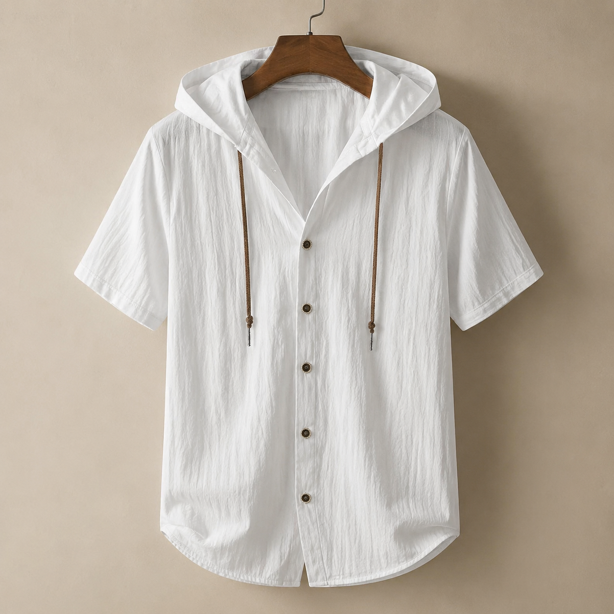 Luca Hooded Linen Shirt