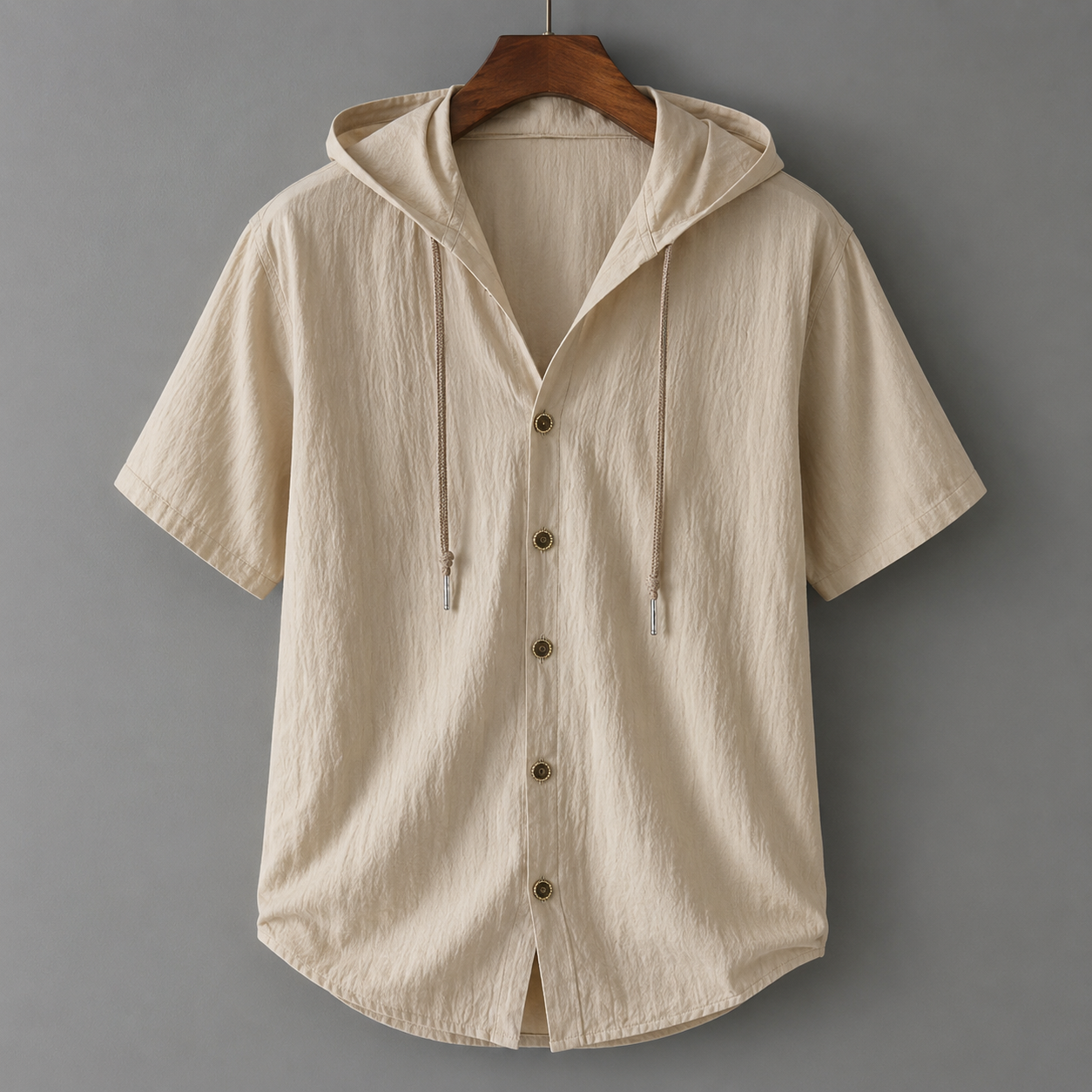 Luca Hooded Linen Shirt