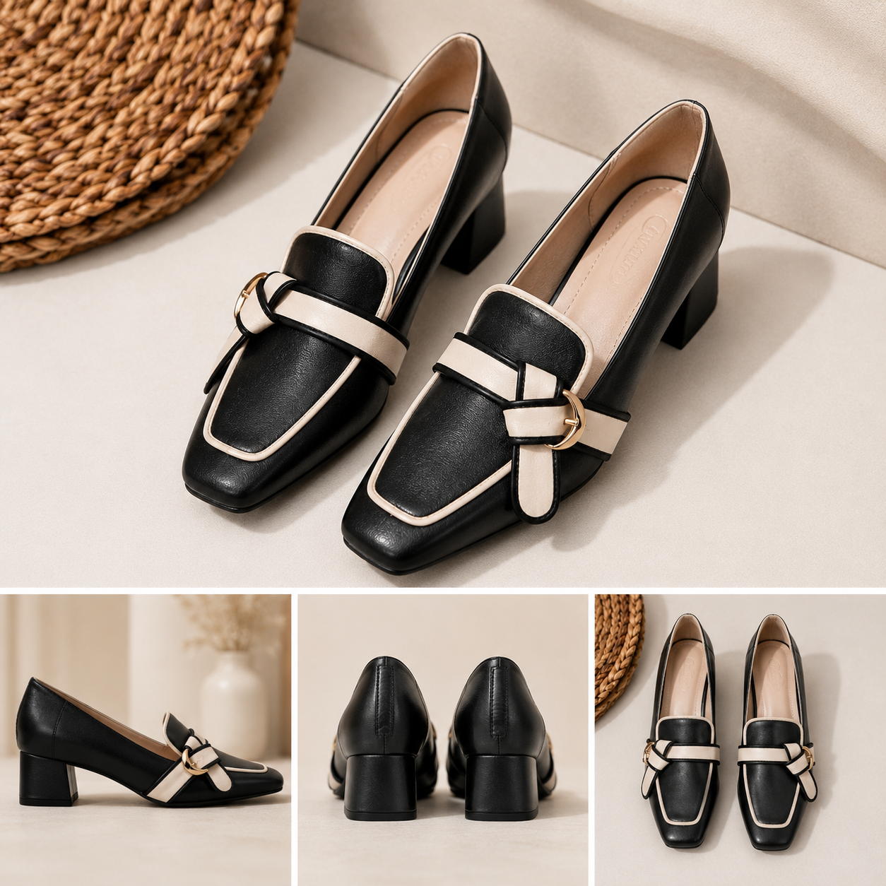 Vittoria Square-Toe Pumps