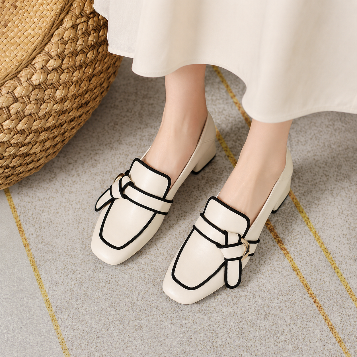 Vittoria Square-Toe Pumps
