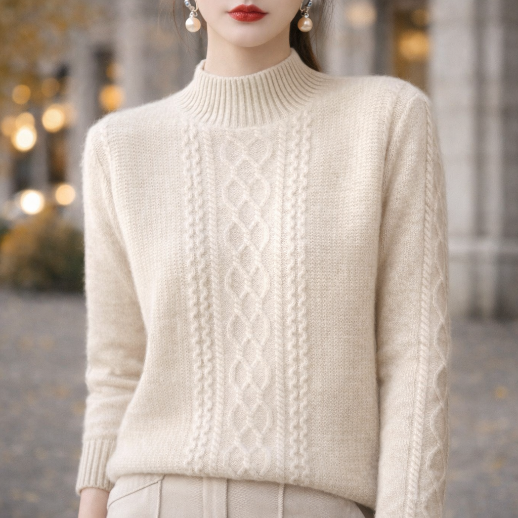 Amélie Cashmere Cable Knit Sweater