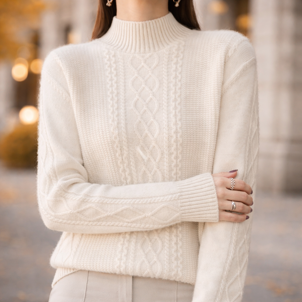 Amélie Cashmere Cable Knit Sweater