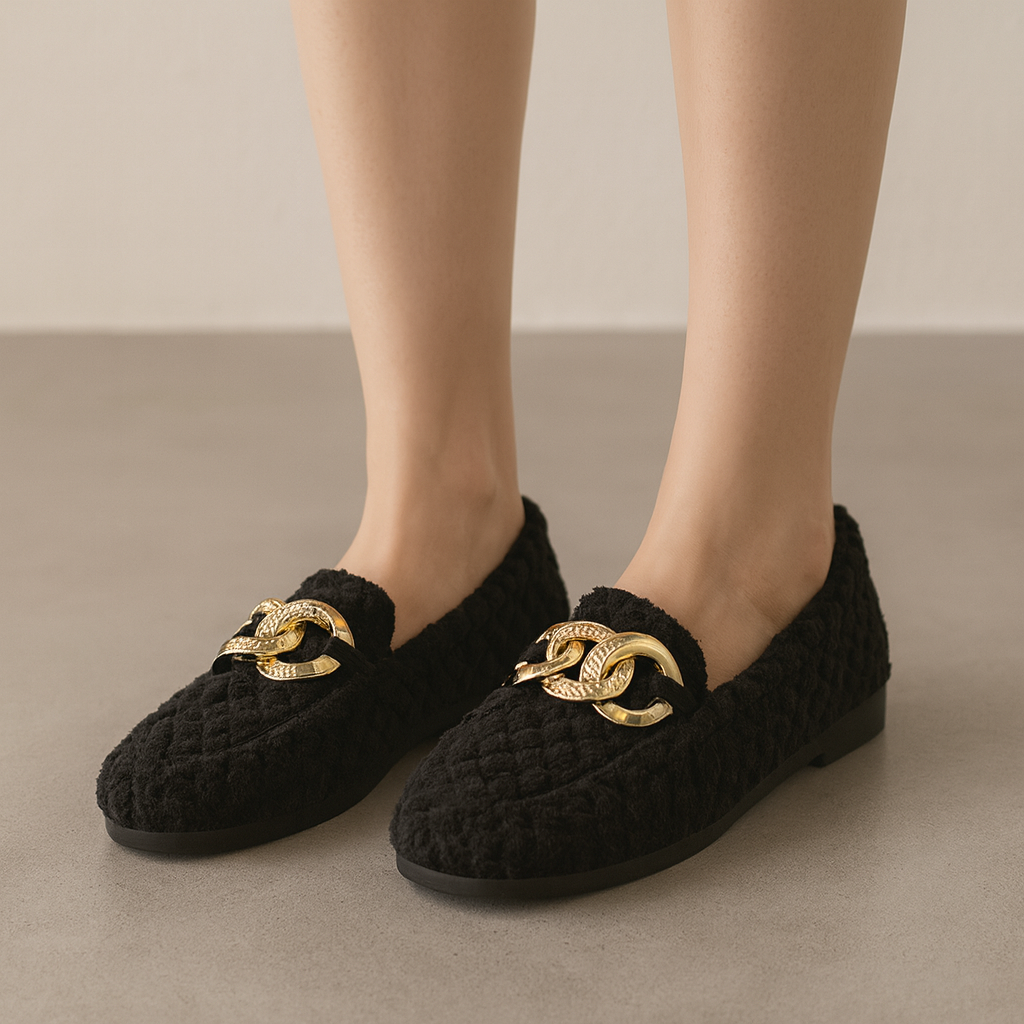 Alessia Quilted Plush Loafers