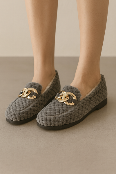 Alessia Quilted Plush Loafers