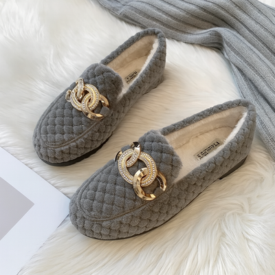 Alessia Quilted Plush Loafers