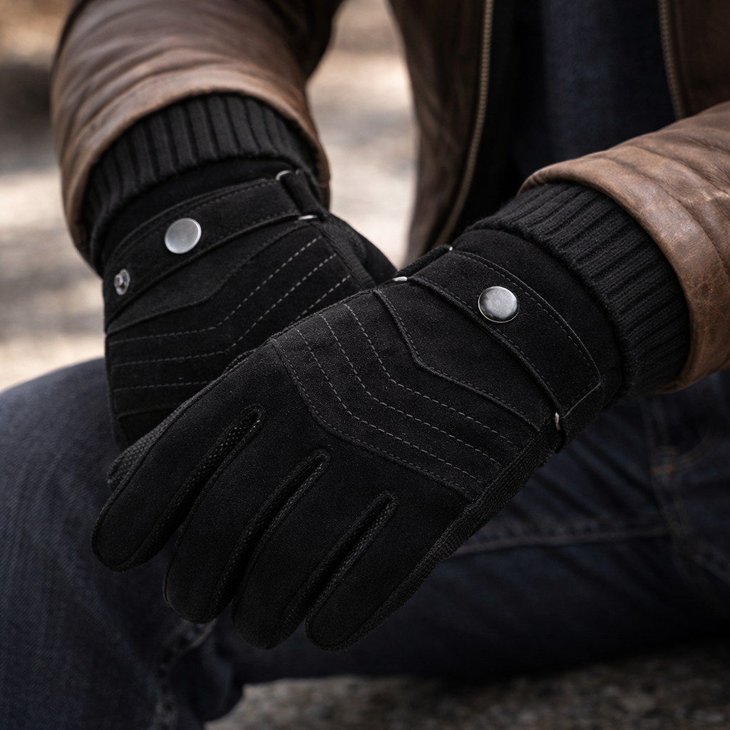 Leather Insulated Touch Gloves