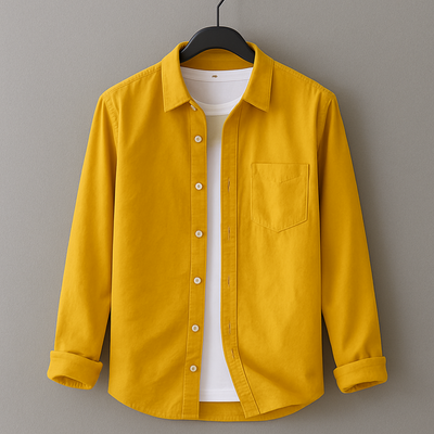 Henry Oxford Shirt – Men’s Cotton Long Sleeve