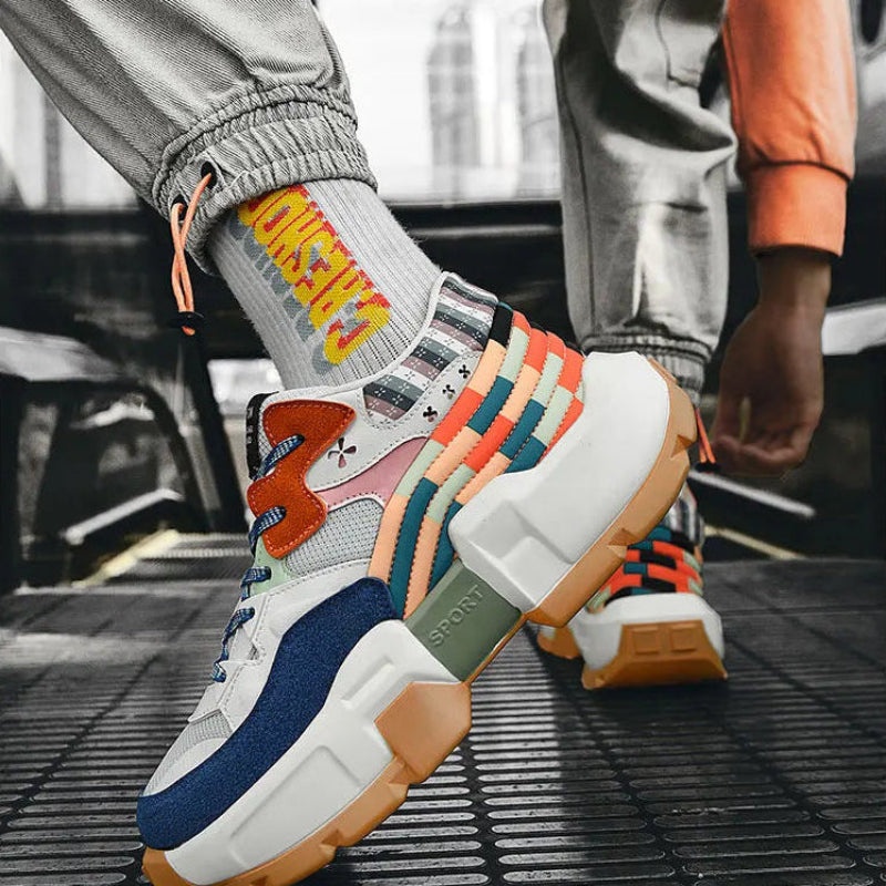 DOPAMINE WAVE - Chunky Rainbow Sneakers