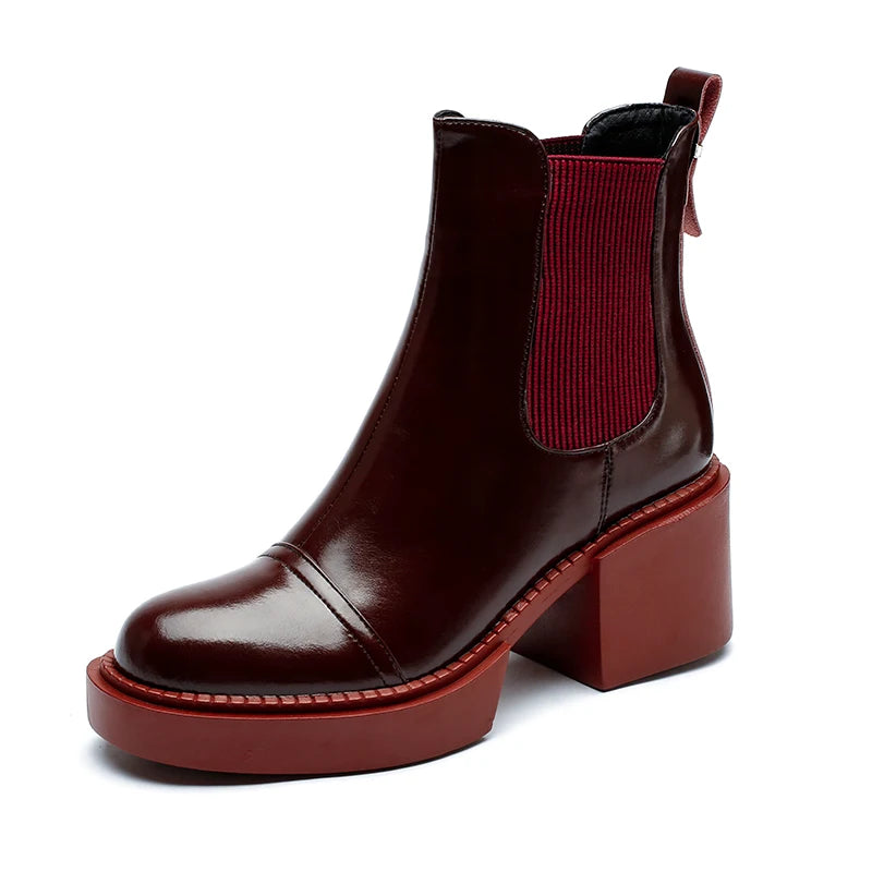 Valerie  Leather Ankle Boots