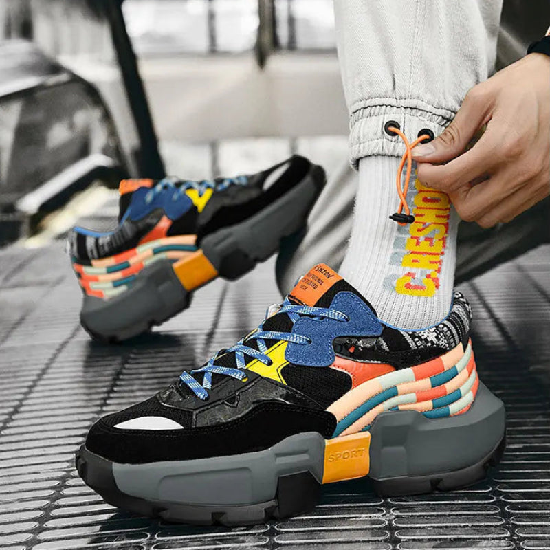 DOPAMINE WAVE - Chunky Rainbow Sneakers