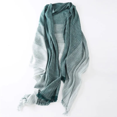 Brand Winter Men's Scarf Fashion Plaid Striped Tassel Shawls and Wrap Bufandas Cachecol Cotton Linen Wrinkled Scarves for Men