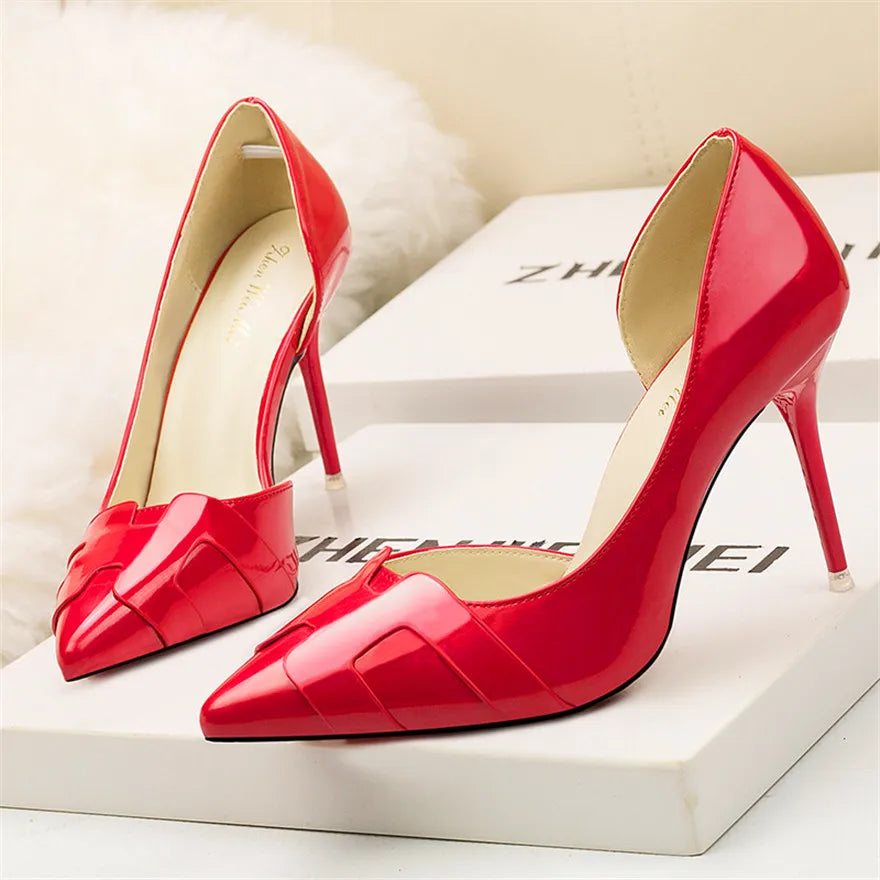 Monroe Patent Stiletto Pumps