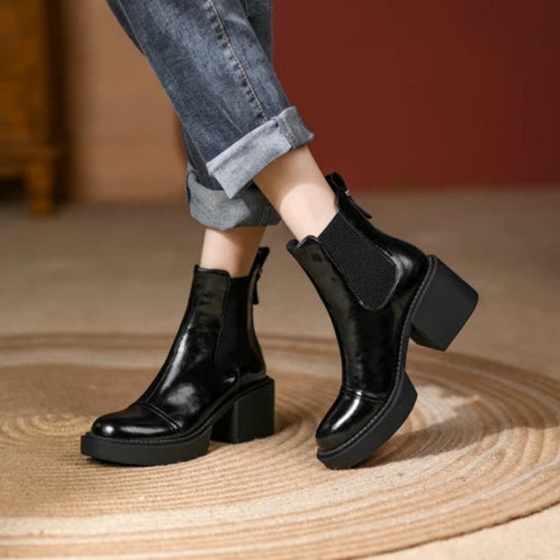 Valerie  Leather Ankle Boots
