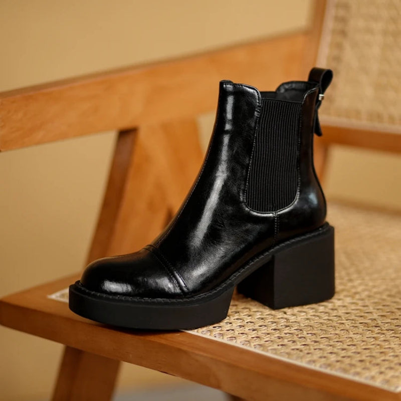 Valerie  Leather Ankle Boots