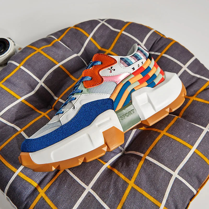 DOPAMINE WAVE - Chunky Rainbow Sneakers