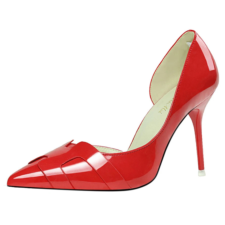 Monroe Patent Stiletto Pumps
