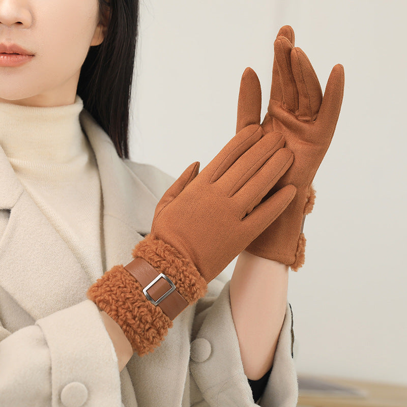 Orsay Suede Buckle Gloves