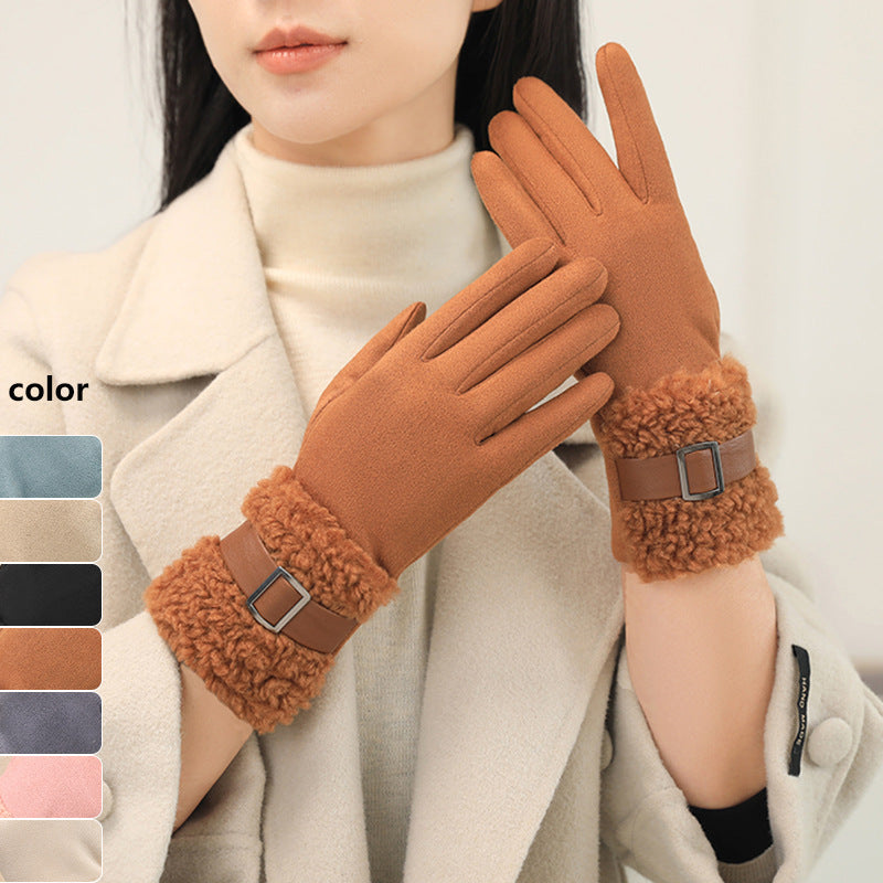 Orsay Suede Buckle Gloves