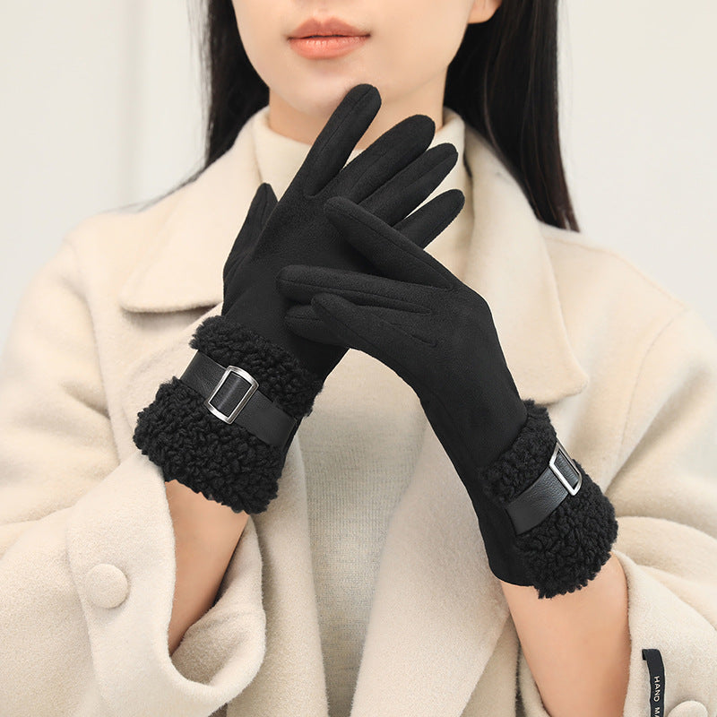Orsay Suede Buckle Gloves