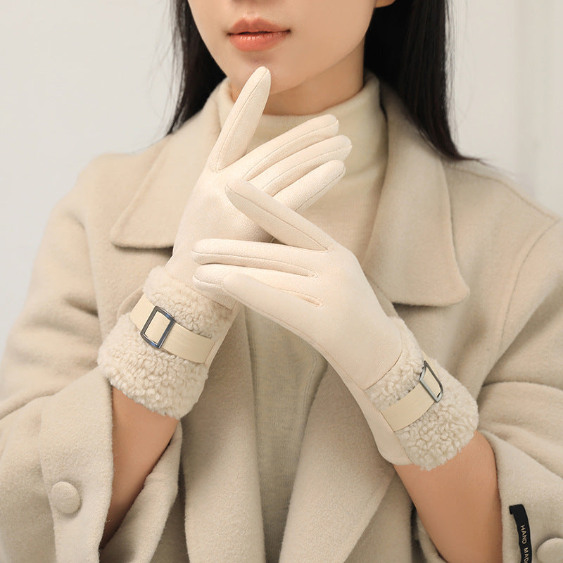 Orsay Suede Buckle Gloves