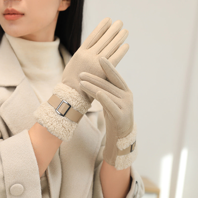 Orsay Suede Buckle Gloves