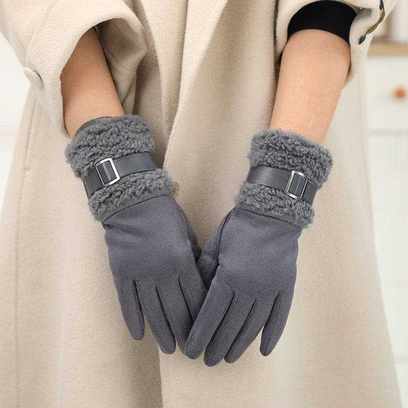Orsay Suede Buckle Gloves