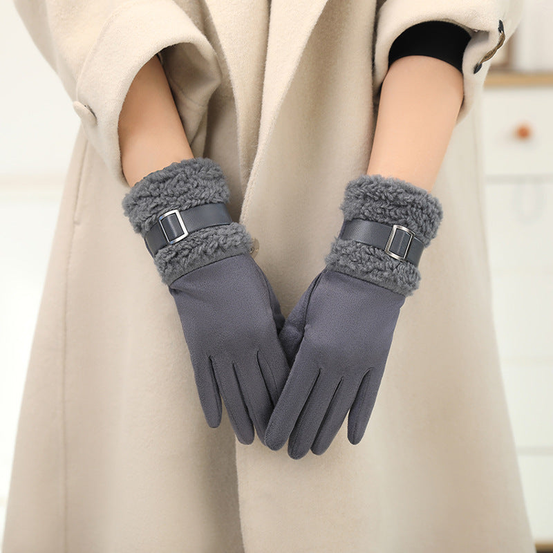 Orsay Suede Buckle Gloves