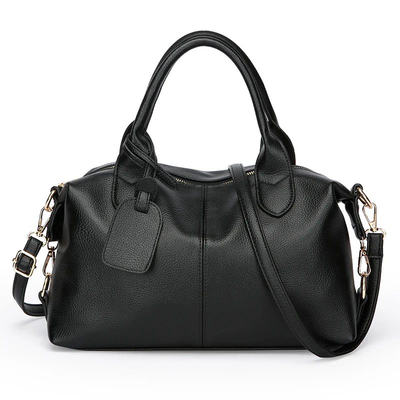 Mia Soft Leather Shoulder Bag