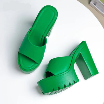 Sofia Platform Mule Sandals – Women’s Chunky Slide Heels
