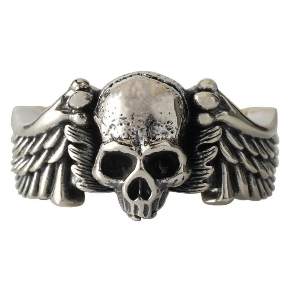 Jett Wings Skull Ring