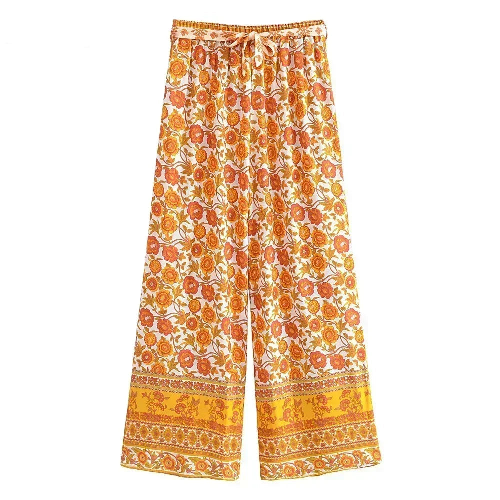 Mara Floral Wide Leg Pant