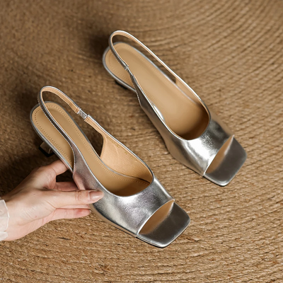 Chiara Genuine Leather Slingback Sandals