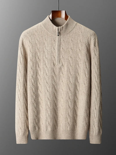 Lorenzo Merino Wool Half-Zip Sweater