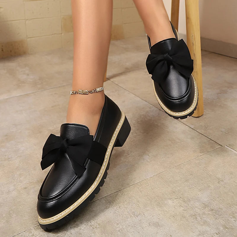 Carmen Bow Platform Loafers