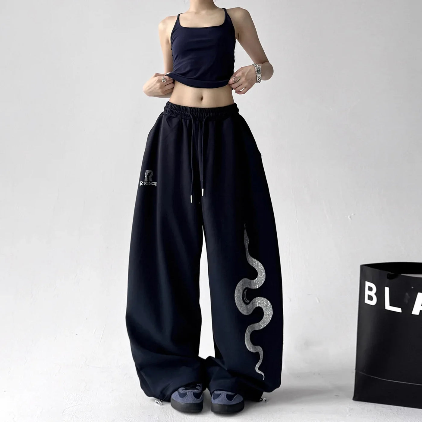 Raven Rhinestone Pants