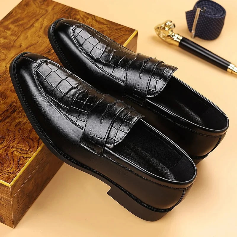 Leo Textured Oxford Loafers