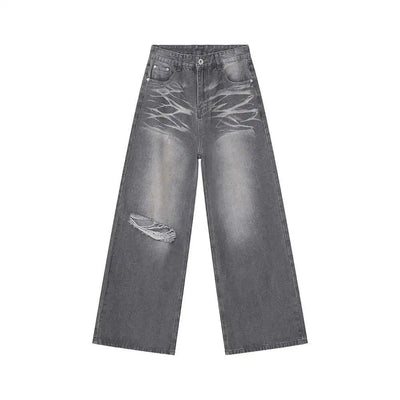 Reed Cotton Baggy Jeans - Men’s Washed Gray with Contrast Tones