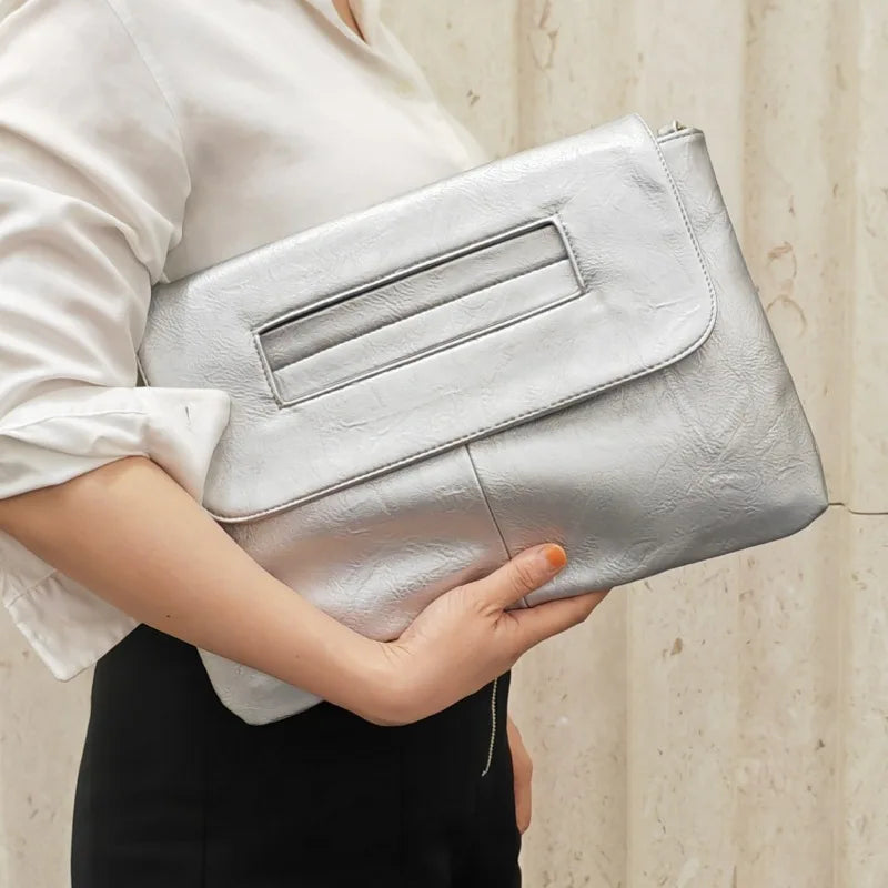 Celeste Soft Leather Clutch