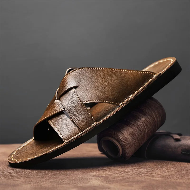 Yanis Leather Slide