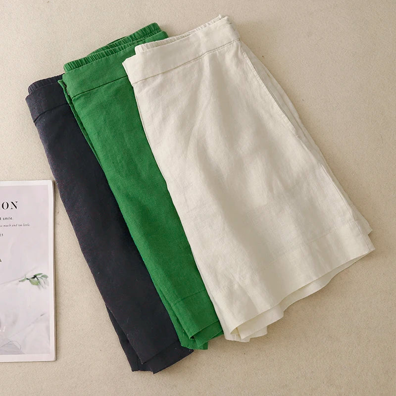 Rosie High-Waist Straight Shorts