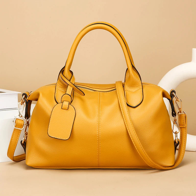 Mia Soft Leather Shoulder Bag