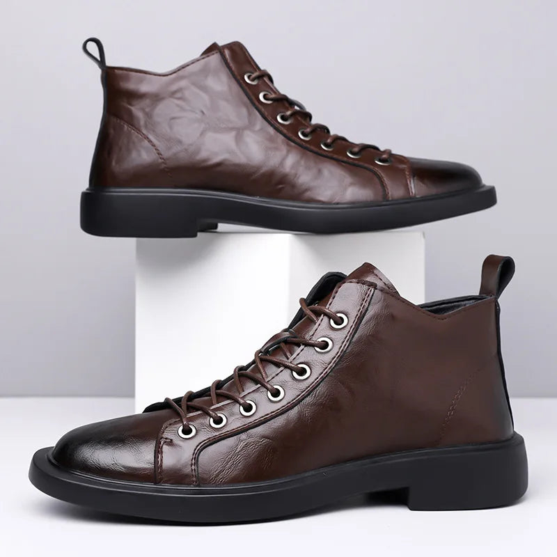 Lorenzo Full Grain Leather Lace Boots
